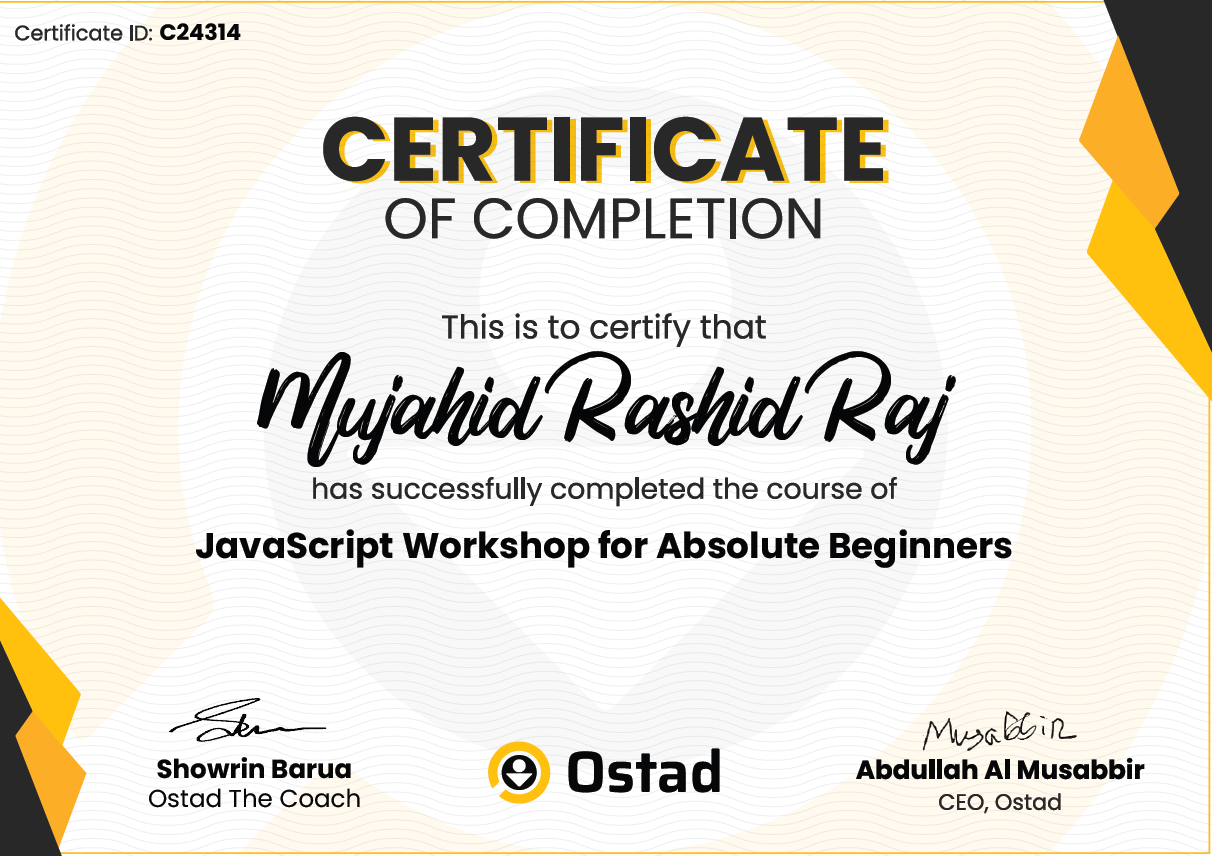 JavaScript Certificate