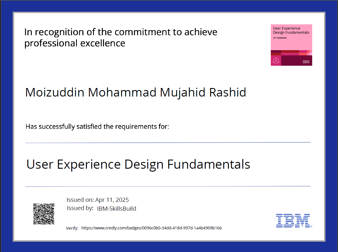 UX Design Certificate